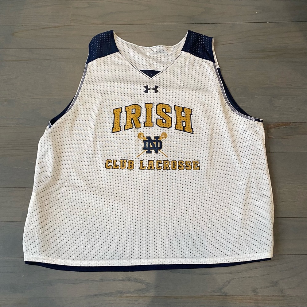 Mens Notre Dame Lacrosse Reversible Tank Jersey preowned under armour